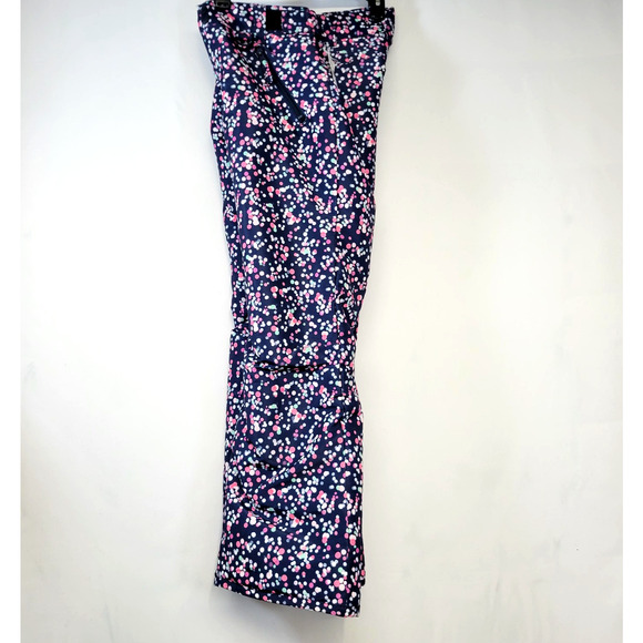 New Roebuck & Co Snow Pants Girls Large 14 Navy Blazer Water Resistant Dots - Picture 6 of 16